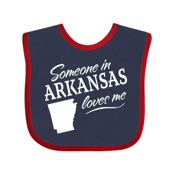 Inktastic Someone in Arkansas Loves Me Boys or Girls Baby Bib