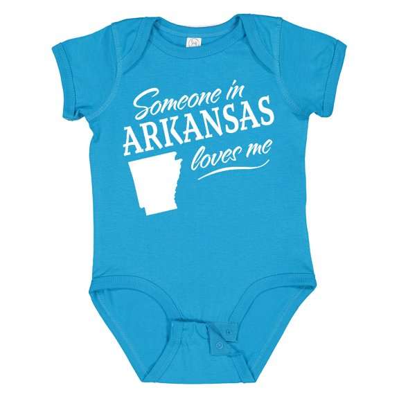 Inktastic Someone in Arkansas Loves Me Boys or Girls Baby Bodysuit
