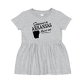 thumbnail image 1 of Inktastic Someone in Arkansas Loves Me Girls Baby Dress, 1 of 5