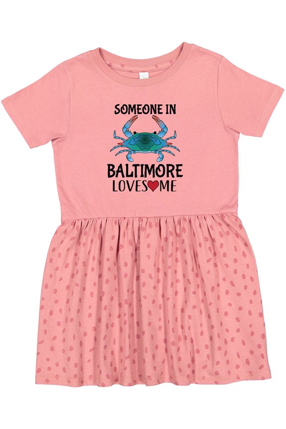 Someone in Baltimore Loves Me Crab Girls Toddler Dress