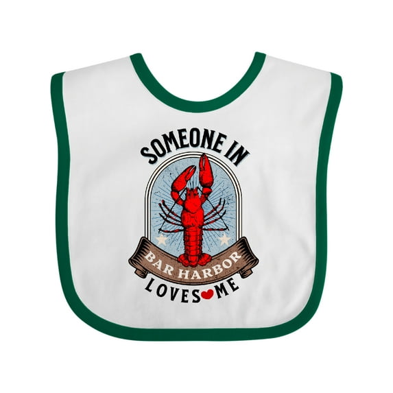 Inktastic Someone in Bar Harbor Maine Loves Me Boys or Girls Baby Bib