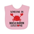 thumbnail image 1 of Inktastic Someone in Boca Raton Loves Me Boys or Girls Baby Bib, 1 of 4