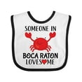 thumbnail image 1 of Inktastic Someone in Boca Raton Loves Me Boys or Girls Baby Bib, 1 of 4
