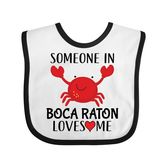 Inktastic Someone in Boca Raton Loves Me Boys or Girls Baby Bib