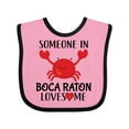 thumbnail image 1 of Inktastic Someone in Boca Raton Loves Me Boys or Girls Baby Bib, 1 of 4