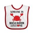 thumbnail image 1 of Inktastic Someone in Boca Raton Loves Me Boys or Girls Baby Bib, 1 of 4