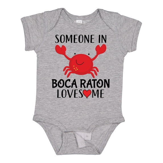 Inktastic Someone in Boca Raton Loves Me Boys or Girls Baby Bodysuit