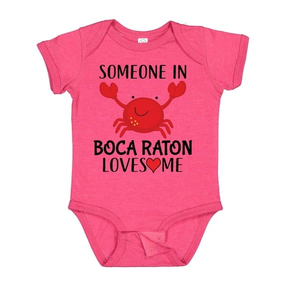 Inktastic Someone in Boca Raton Loves Me Boys or Girls Baby Bodysuit