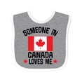 thumbnail image 1 of Inktastic Someone in Canada Loves Me Boys or Girls Baby Bib, 1 of 4