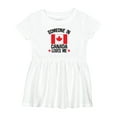 thumbnail image 1 of Inktastic Someone in Canada Loves Me Girls Baby Dress, 1 of 5