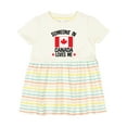 thumbnail image 1 of Inktastic Someone in Canada Loves Me Girls Baby Dress, 1 of 5