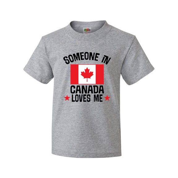 Inktastic Someone in Canada Loves Me Youth T-Shirt