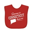 thumbnail image 1 of Inktastic Someone in Connecticut Loves Me Boys or Girls Baby Bib, 1 of 4