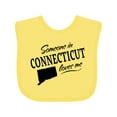 thumbnail image 1 of Inktastic Someone in Connecticut Loves Me Boys or Girls Baby Bib, 1 of 4