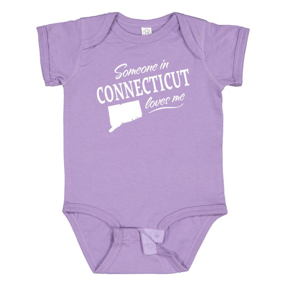 Inktastic Someone in Connecticut Loves Me Boys or Girls Baby Bodysuit
