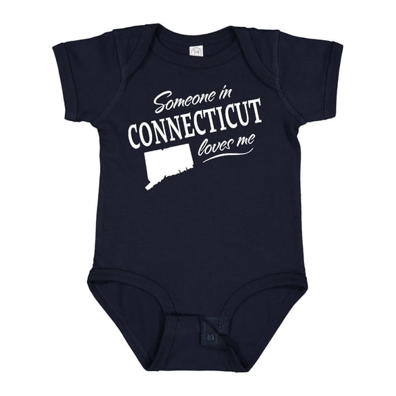 Inktastic Someone in Connecticut Loves Me Boys or Girls Baby Bodysuit