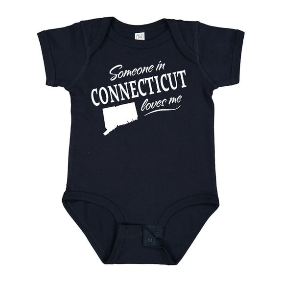 Inktastic Someone in Connecticut Loves Me Boys or Girls Baby Bodysuit