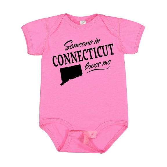 Inktastic Someone in Connecticut Loves Me Boys or Girls Baby Bodysuit