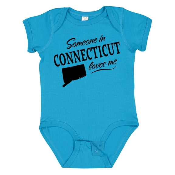 Inktastic Someone in Connecticut Loves Me Boys or Girls Baby Bodysuit