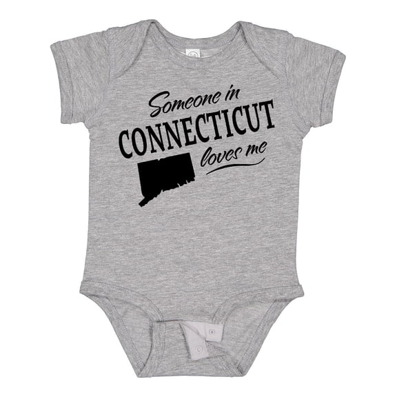 Inktastic Someone in Connecticut Loves Me Boys or Girls Baby Bodysuit