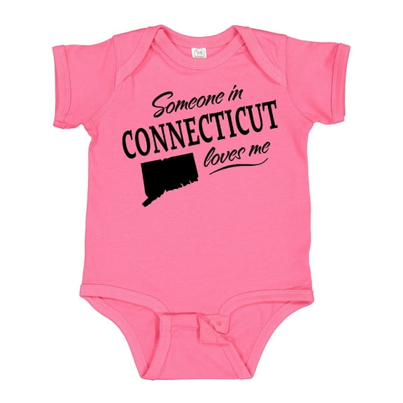 Inktastic Someone in Connecticut Loves Me Boys or Girls Baby Bodysuit