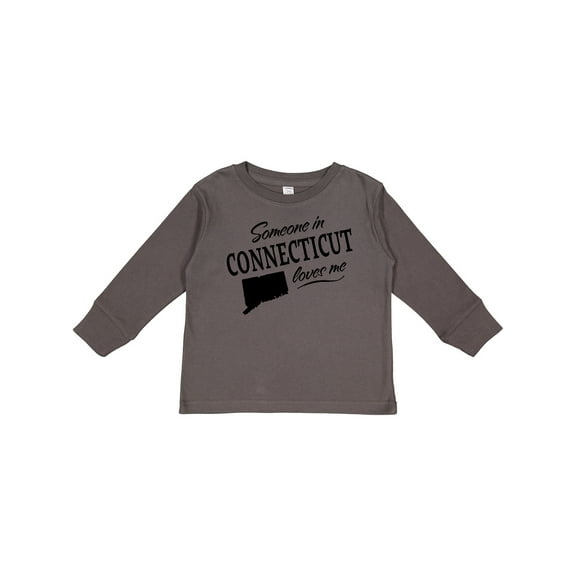 Inktastic Someone in Connecticut Loves Me Boys or Girls Long Sleeve Toddler T-Shirt
