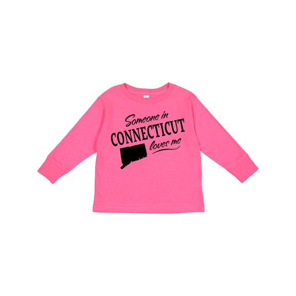 Inktastic Someone in Connecticut Loves Me Boys or Girls Long Sleeve Toddler T-Shirt