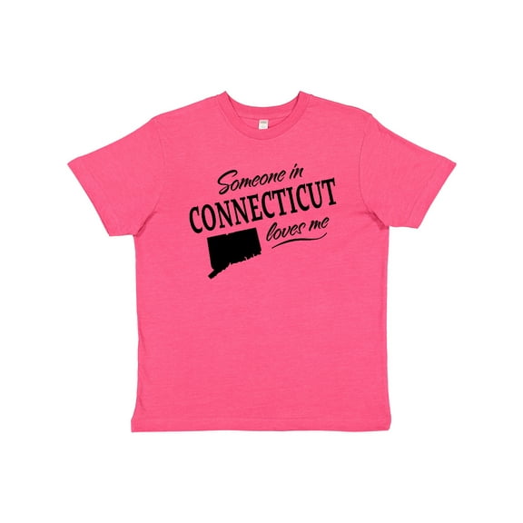 Inktastic Someone in Connecticut Loves Me Youth T-Shirt