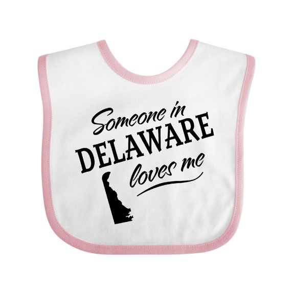 Inktastic Someone in Delaware Loves Me Boys or Girls Baby Bib