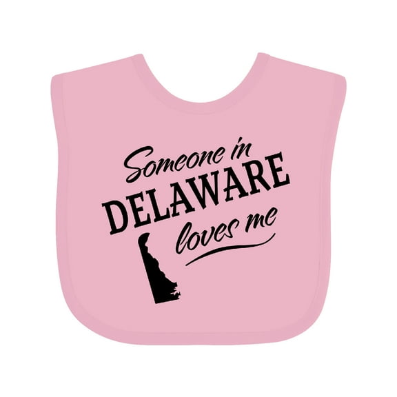 Inktastic Someone in Delaware Loves Me Boys or Girls Baby Bib