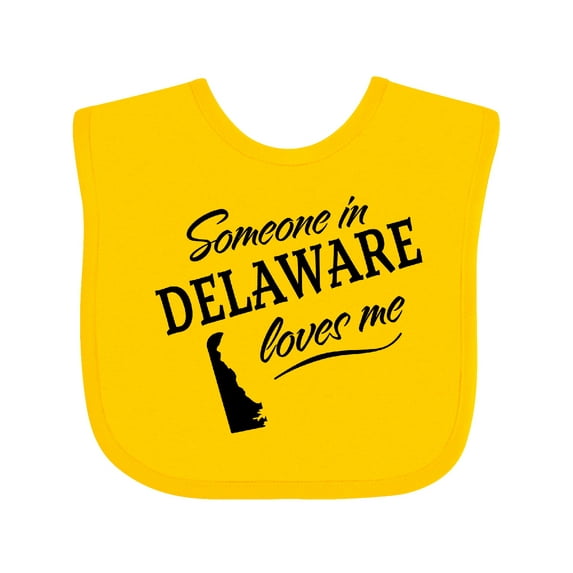 Inktastic Someone in Delaware Loves Me Boys or Girls Baby Bib