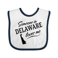 thumbnail image 1 of Inktastic Someone in Delaware Loves Me Boys or Girls Baby Bib, 1 of 4