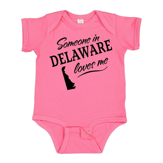 Inktastic Someone in Delaware Loves Me Boys or Girls Baby Bodysuit
