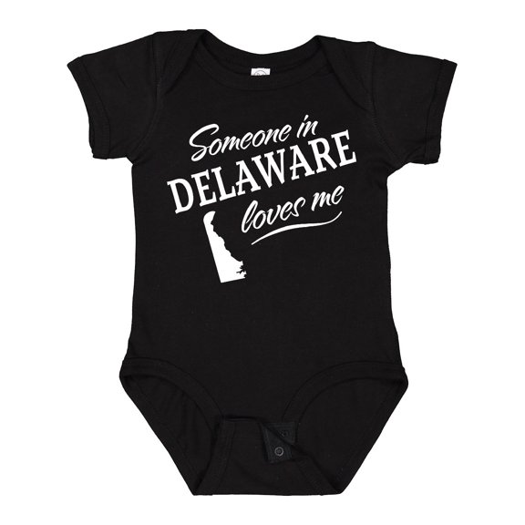 Inktastic Someone in Delaware Loves Me Boys or Girls Baby Bodysuit