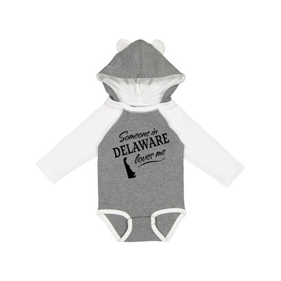 Inktastic Someone in Delaware Loves Me Boys or Girls Long Sleeve Baby Bodysuit