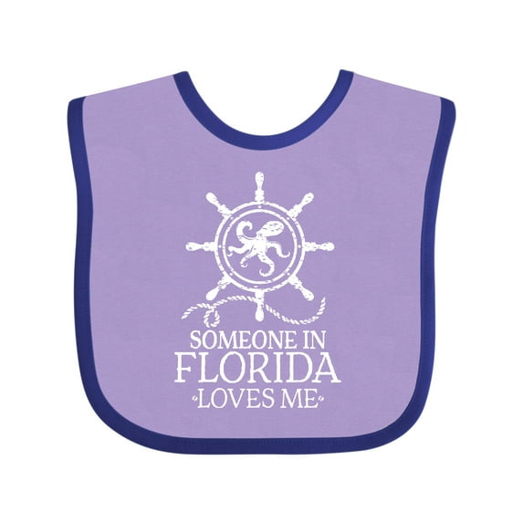 Inktastic Someone in Florida Loves Me Boys or Girls Baby Bib