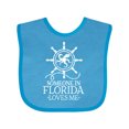 thumbnail image 1 of Inktastic Someone in Florida Loves Me Boys or Girls Baby Bib, 1 of 4