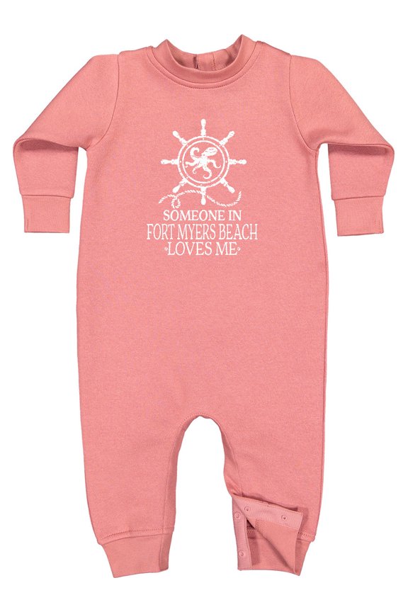 Someone in Fort Myers Beach Loves Me Baby Fleece Romper