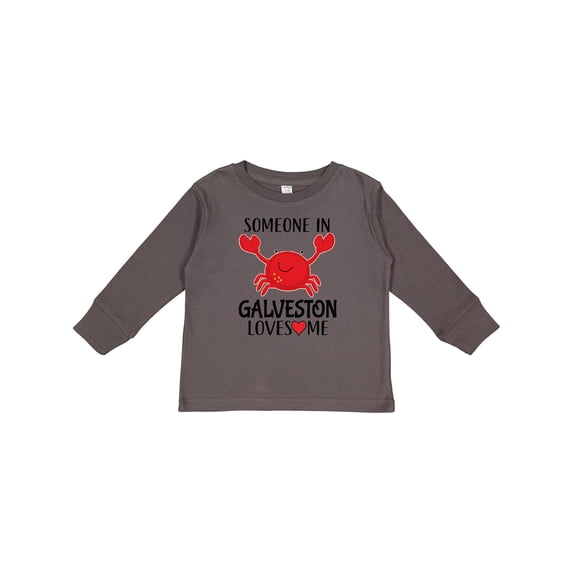 Inktastic Someone in Galveston Tx Loves Me Boys or Girls Long Sleeve Toddler T-Shirt