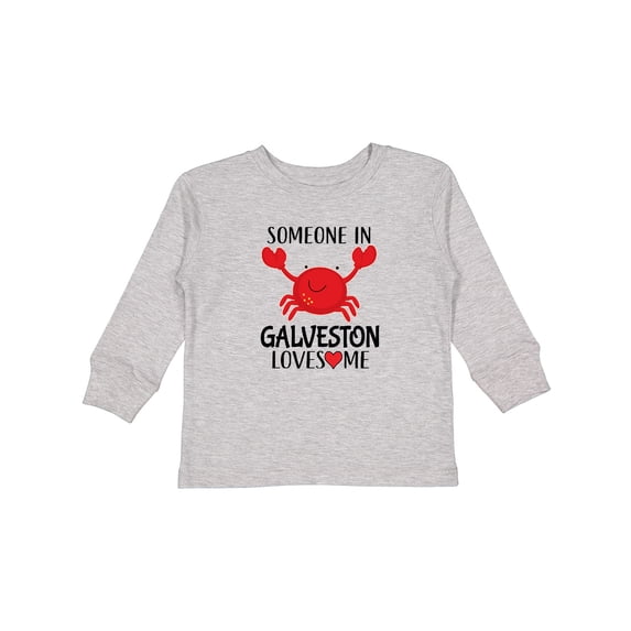 Inktastic Someone in Galveston Tx Loves Me Boys or Girls Long Sleeve Toddler T-Shirt