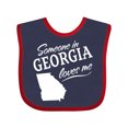 thumbnail image 1 of Inktastic Someone in Georgia Loves Me Boys or Girls Baby Bib, 1 of 4