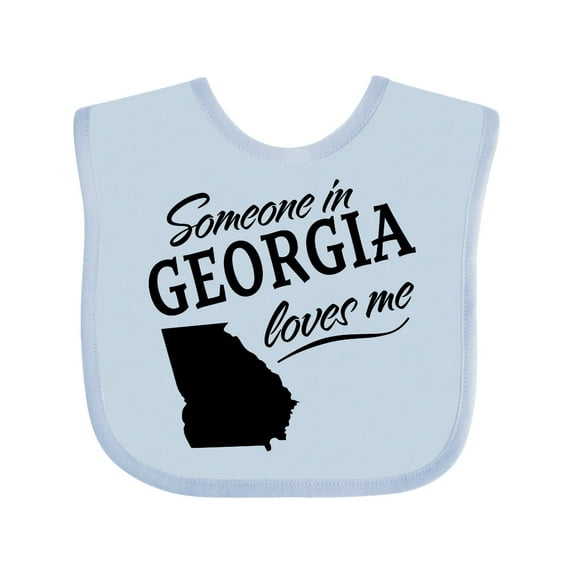 Inktastic Someone in Georgia Loves Me Boys or Girls Baby Bib