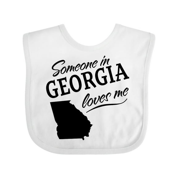 Inktastic Someone in Georgia Loves Me Boys or Girls Baby Bib