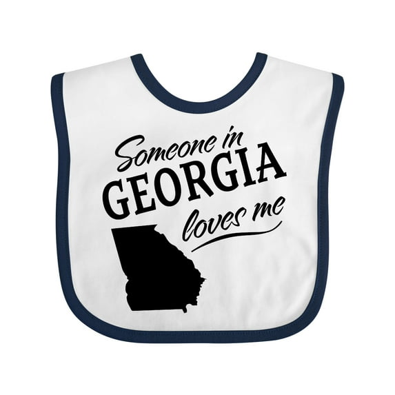Inktastic Someone in Georgia Loves Me Boys or Girls Baby Bib