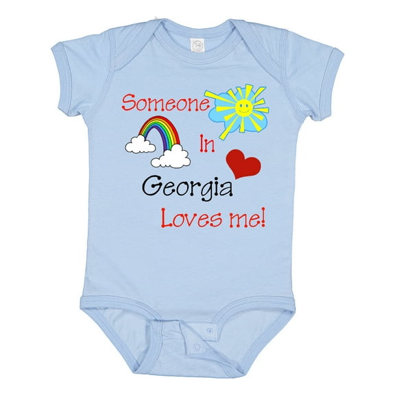 Inktastic Someone in Georgia Loves Me Boys or Girls Baby Bodysuit