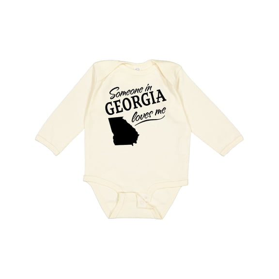 Inktastic Someone in Georgia Loves Me Boys or Girls Long Sleeve Baby Bodysuit