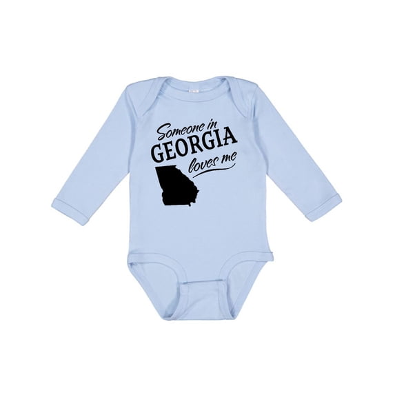 Inktastic Someone in Georgia Loves Me Boys or Girls Long Sleeve Baby Bodysuit