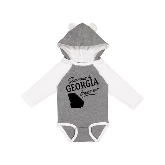 Inktastic Someone in Georgia Loves Me Boys or Girls Long Sleeve Baby Bodysuit