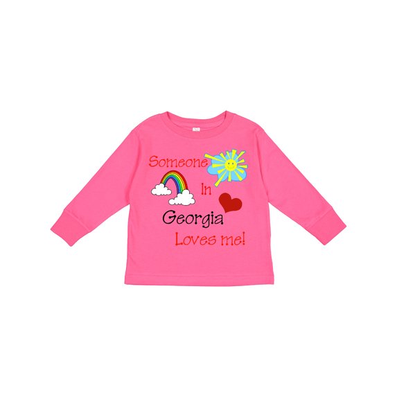 Inktastic Someone in Georgia Loves Me Boys or Girls Long Sleeve Toddler T-Shirt