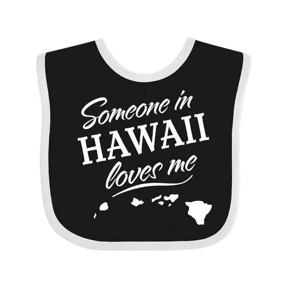 Inktastic Someone in Hawaii Loves Me Boys or Girls Baby Bib